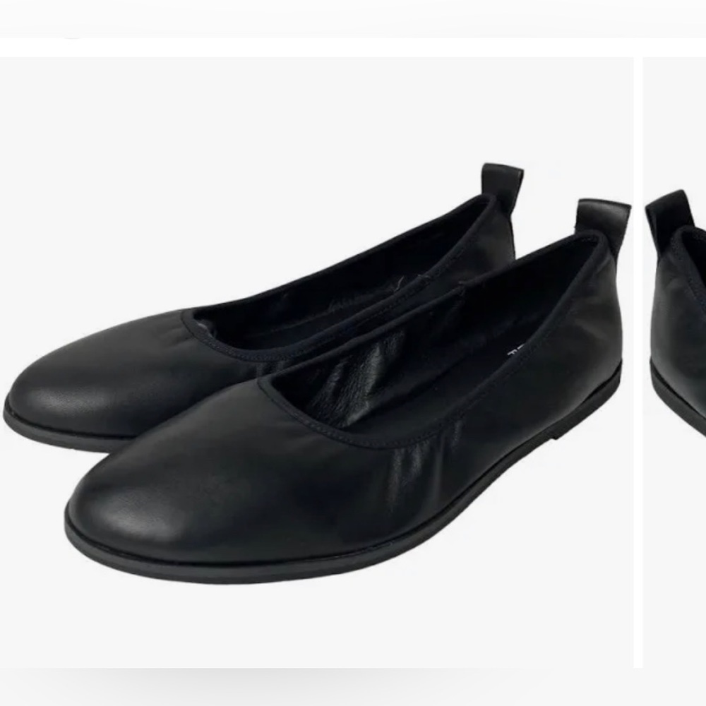 EILEEN FISHER NOTION BALLET FLATS BLACK LEATHER SIZE 6 NEW - Picture 4 of 8